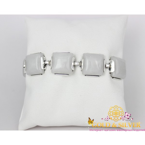 Браслет жіночий срібний з жадеїтом "Грація" 4190 , Gold &amp Silver Gold & Silver, Украина